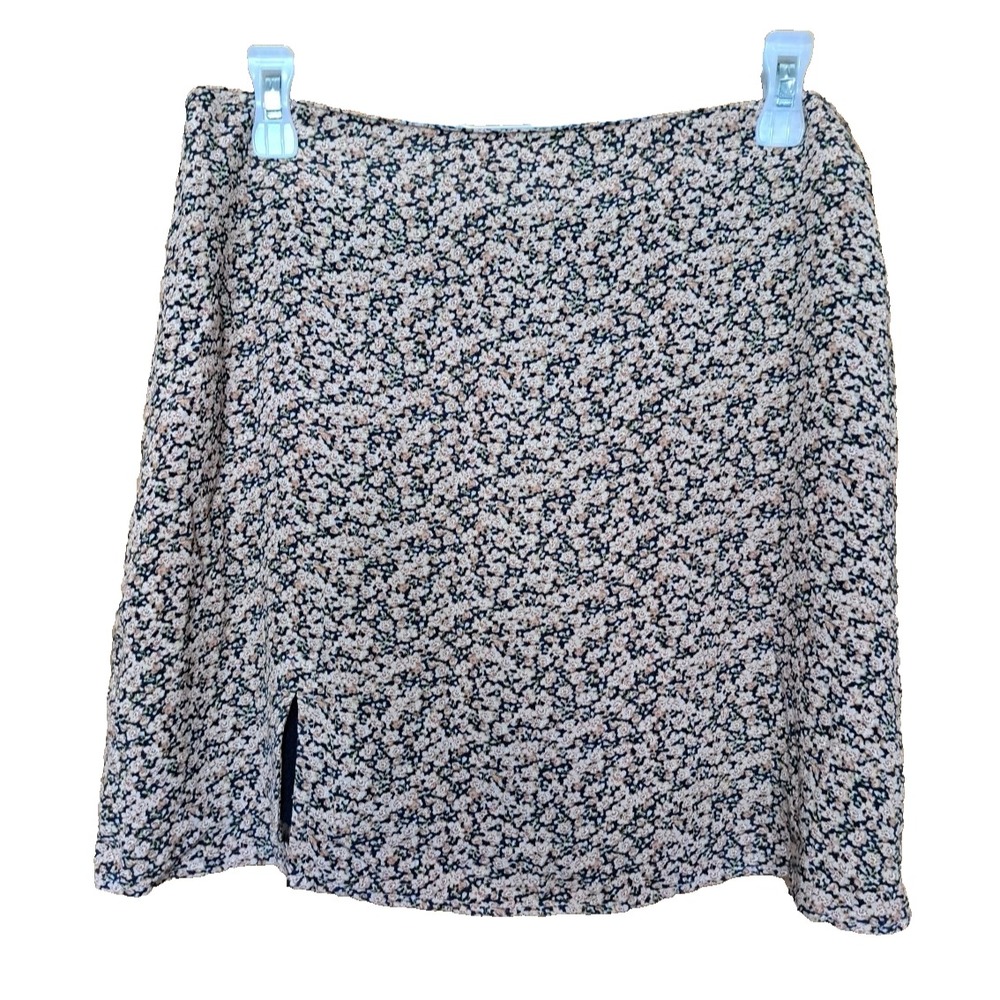 American Eagle Womens Size M Floral Mini Skirt Viscose Lined Back Zipper NWOT